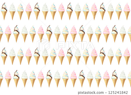 軟冰淇淋無縫圖案 B-1' 125241842
