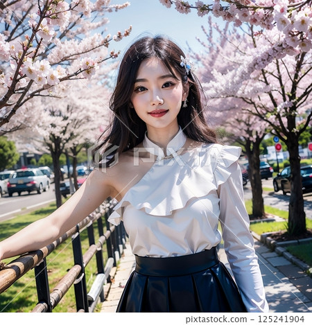 在盛開的櫻花下擺好姿勢! ! 在盛開的櫻花下擺好姿勢! ! 125241904