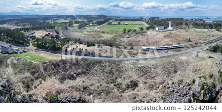 青森縣種差海岸春季的空拍照片,由八戶市無人機拍攝 青森縣種差海岸春季的空拍照片,由八戶市無人機拍攝 125242044