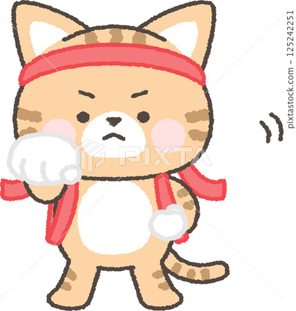 啦啦隊的棕色虎斑貓 啦啦隊的棕色虎斑貓 125242251