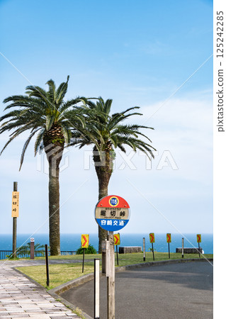 Horikiri Pass with its blue sky and ocean, Nichinan Coast, Miyazaki Prefecture Horikiri Pass with its blue sky and ocean, Nichinan Coast, Miyazaki Prefecture 125242285