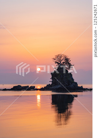 (Toyama Prefecture) Amaharashi Coast, Onnaiwa, Sunrise 125242671