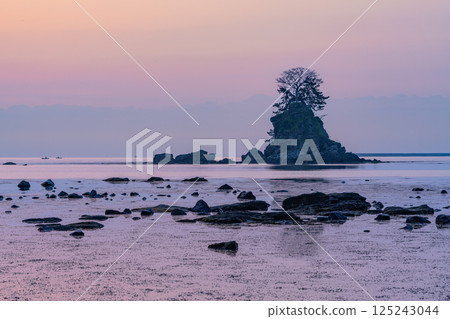 (Toyama Prefecture) Dawn at Amaharashi Coast - Scenery before sunrise 125243044