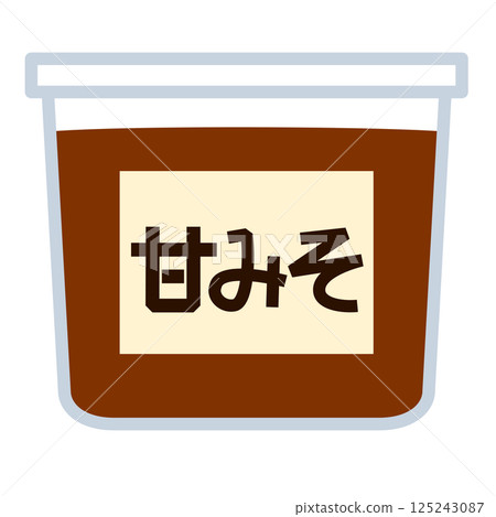 Simple sweet miso icon Simple sweet miso icon 125243087