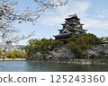 廣島城、櫻花與護城河 125243360