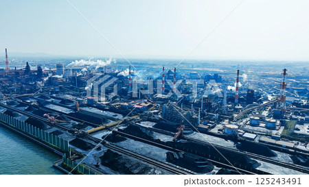 Industrial area scenery aerial view 125243491