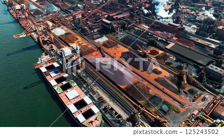 Industrial area scenery aerial view Industrial area scenery aerial view 125243502
