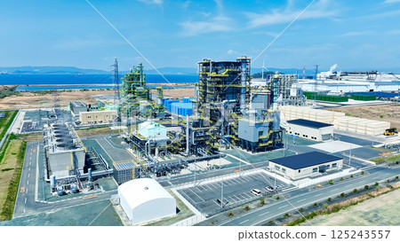 Biomass power plant aerial view 125243557