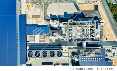 Industrial area landscape, aerial view 125243560