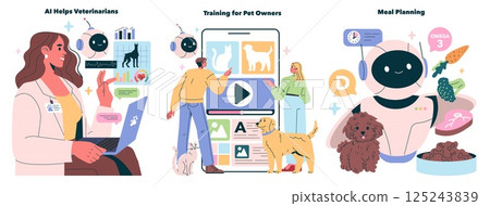 AI Vet Consultant offers innovative solutions for veterinarians and pet owners. It assists in training, meal planning, and enhancing care for pets using cutting-edge technology and personalized 125243839