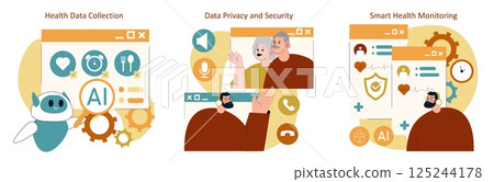 AI in health technology offers solutions for data collection, privacy, and smart monitoring. It enhances patient care by ensuring secure data management and real-time health tracking for users. AI in health technology offers solutions for data collection, privacy, and smart monitoring. It enhances patient care by ensuring secure data management and real-time health tracking for users. 125244178