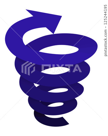 Blue spinning upward arrow Blue spinning upward arrow 125244195