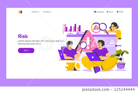 Risk analysis in a digital workspace with teamwork focused on identifying and evaluating challenges. People engage with technology, exploring data and visuals to manage potential threats effectively Risk analysis in a digital workspace with teamwork focused on identifying and evaluating challenges. People engage with technology, exploring data and visuals to manage potential threats effectively 125244444