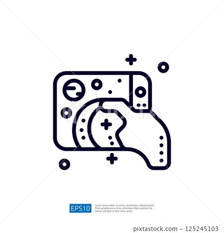 This image depicts a hand interacting with a digital interface, showcasing elements of technology and user engagement. This image depicts a hand interacting with a digital interface, showcasing elements of technology and user engagement. 125245103
