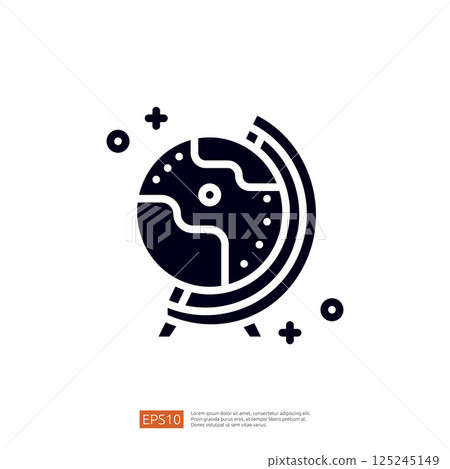 A simple, stylized globe illustration, representing the Earth in a minimalist design, suitable for educational or decorative purposes. A simple, stylized globe illustration, representing the Earth in a minimalist design, suitable for educational or decorative purposes. 125245149