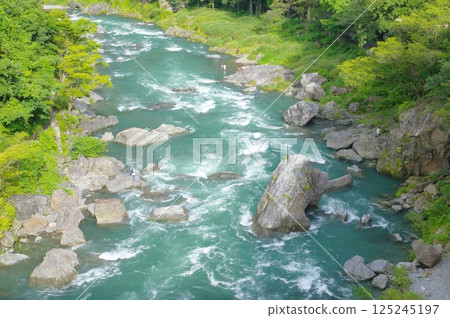 Okutama and Mitake Valley in summer Okutama and Mitake Valley in summer 125245197