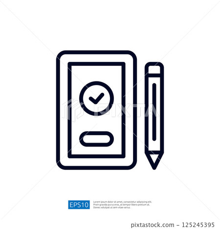An illustration of a mobile device with a checkmark and a pencil, suggesting note-taking or task management. An illustration of a mobile device with a checkmark and a pencil, suggesting note-taking or task management. 125245395