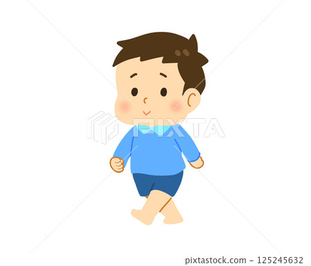 Boy walking indoors 125245632