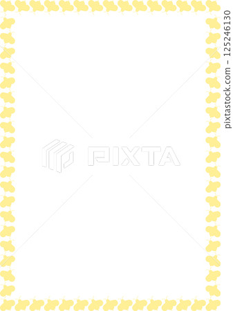 Frame of cute honey bee animal. Honey bee vector illustration. Insect on white background border 125246130