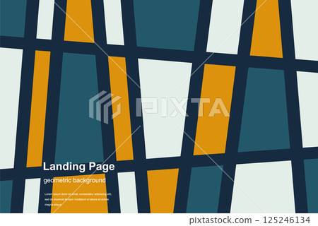 Flat design log in landing page. Login form user interface vector template. Landing page template 125246134