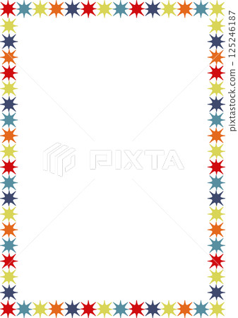 Shining star frame. Bright star template. Frame with empty space for your text Shining star frame. Bright star template. Frame with empty space for your text 125246187