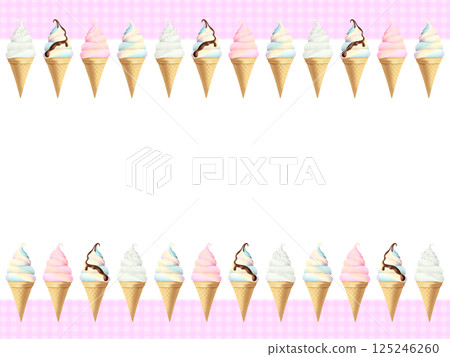 Soft serve ice cream background E-3 Soft serve ice cream background E-3 125246260