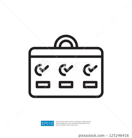 Educational checklist icon symbolizing organizational tools for effective task management and goal setting in modern learning environments Educational checklist icon symbolizing organizational tools for effective task management and goal setting in modern learning environments 125246416
