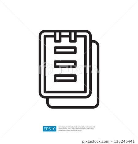 Checklist Document Icon Representing Education Planning And Organization For Academic Success With Clear Outline And Simple Design 125246441