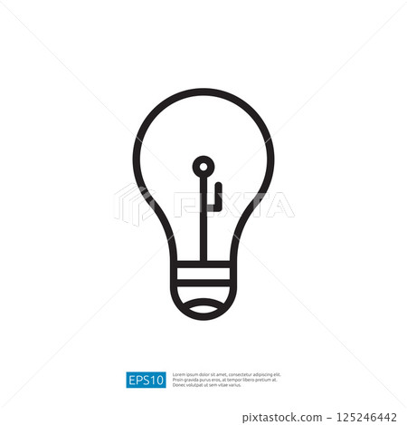 Simple Light Bulb Icon Representing Ideas And Innovation In An Educational Context 125246442