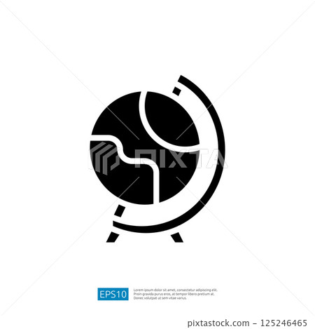 Globe icon symbolizing education and global awareness representing exploration of geography and knowledge sharing in classrooms and learning environments Globe icon symbolizing education and global awareness representing exploration of geography and knowledge sharing in classrooms and learning environments 125246465