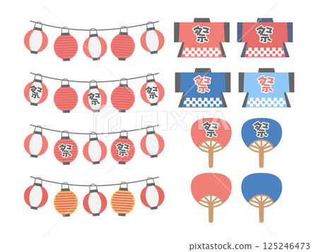節日燈籠半外套插圖集 125246473