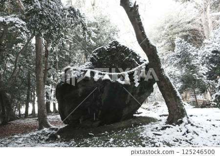Snow-covered Rock Cave Snow-covered Rock Cave 125246500