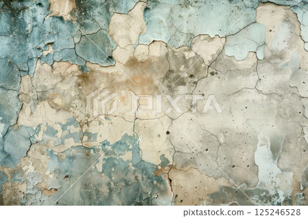 An old concrete wall with cracks and dirt. An old concrete wall with cracks and dirt. 125246528