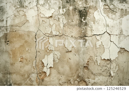 An old concrete wall with cracks and dirt. An old concrete wall with cracks and dirt. 125246529