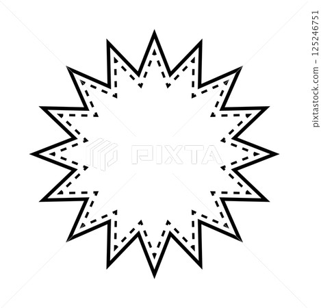Simple black and white dotted speech bubble jagged shape 01 Simple black and white dotted speech bubble jagged shape 01 125246751