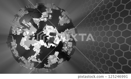 Cyber sphere sci-fi background Cyber sphere sci-fi background 125246991
