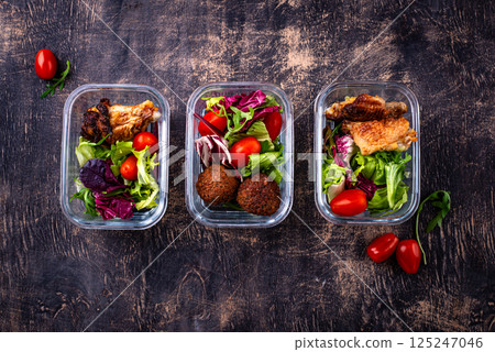Meal prep concept. Healthy food in container. 125247046