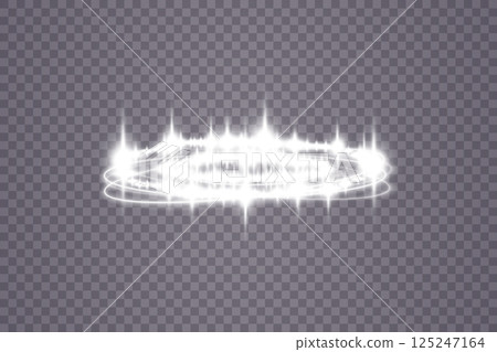 A beautiful shimmering white light circular effect that is enhanced with delightful sparkles for visual appeal 125247164