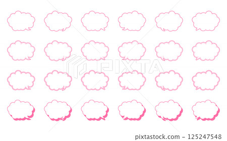 簡單的圓形雲形語音泡泡集 125247548