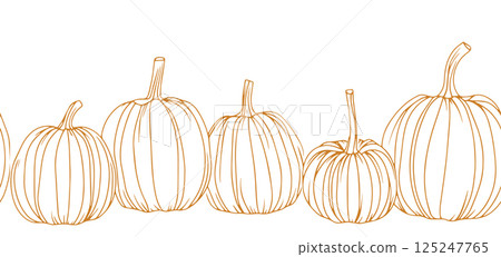 pumpkin, sketch, vector 125247765