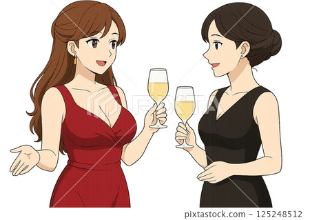 Women enjoying conversation 125248512