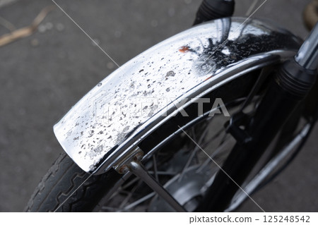Deteriorated plated parts of motorcycles Deteriorated plated parts of motorcycles 125248542