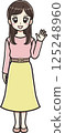 揮手的女人（全身） 125248960