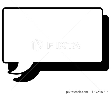 A simple black and white shaded speech bubble, rectangular, left facing 01 A simple black and white shaded speech bubble, rectangular, left facing 01 125248996