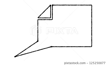Square speech bubble (transparent background) 125250877