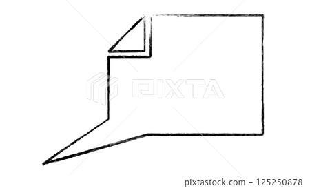 Square speech bubble (transparent background) 125250878