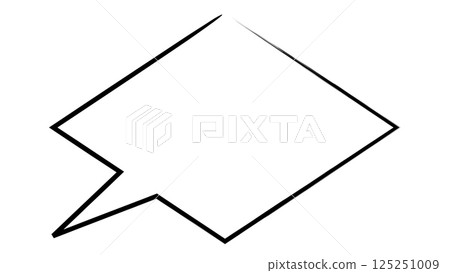Simple diamond-shaped speech bubble (transparent background) Simple diamond-shaped speech bubble (transparent background) 125251009