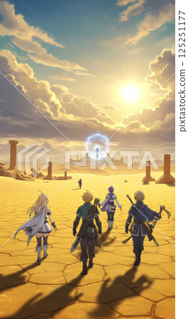 The hero travels across a vast and fascinating desert 125251177