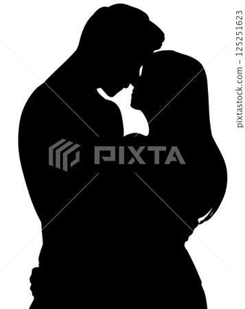Silhouette of lovers Silhouette of lovers 125251623