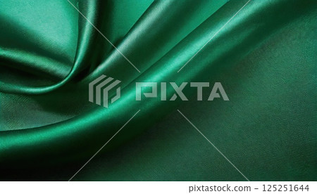 AI image: Smooth dark green satin fabric 125251644